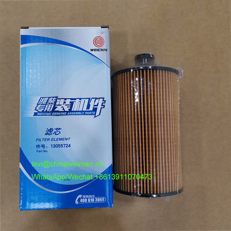 Weichai Diesel Engine WP6G220E330 Spare Parts Oil Filter Element 13055724