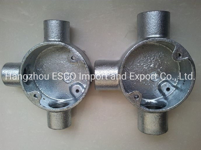Malleable Tee 3 Way Conduit Circular Boxes Gi Fittingjunction Boxes