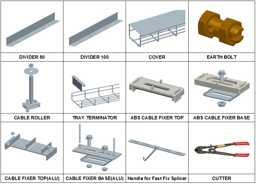 Square Accessories for Wire Mesh Cable Tray with CE