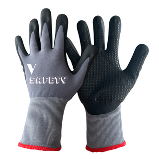 15 Gauge Maxflex micro nitrile coated nitrile palm dotted safety work gloves 