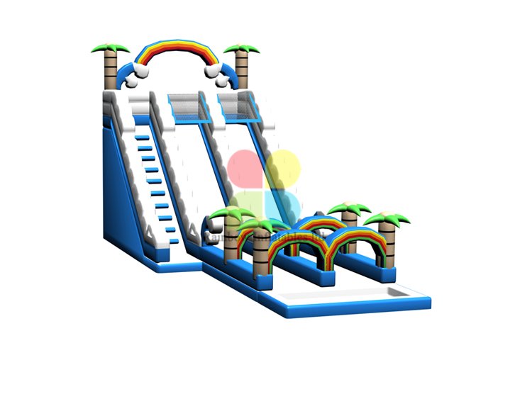 RB06114（15x6x7m）Inflatable giant jungle double slide new design for sale