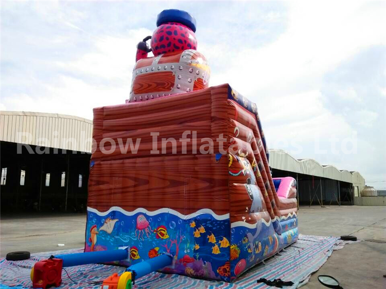 RB11016（8x4m）Inflatable Commercial Pirate Boat With Slide For Sale