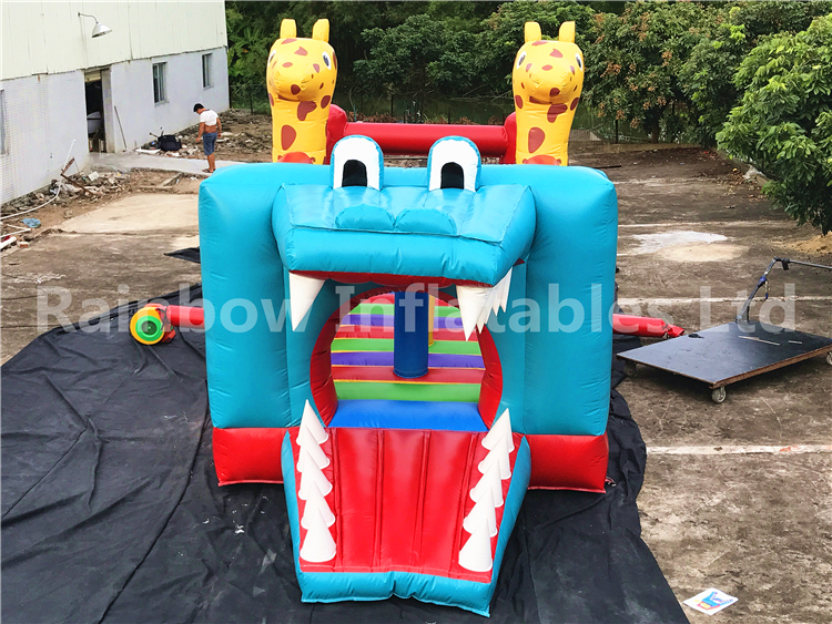 RB1069 (7x4x3.8m ) Inflatables Popular Crocodile / giraffe Bouncer 