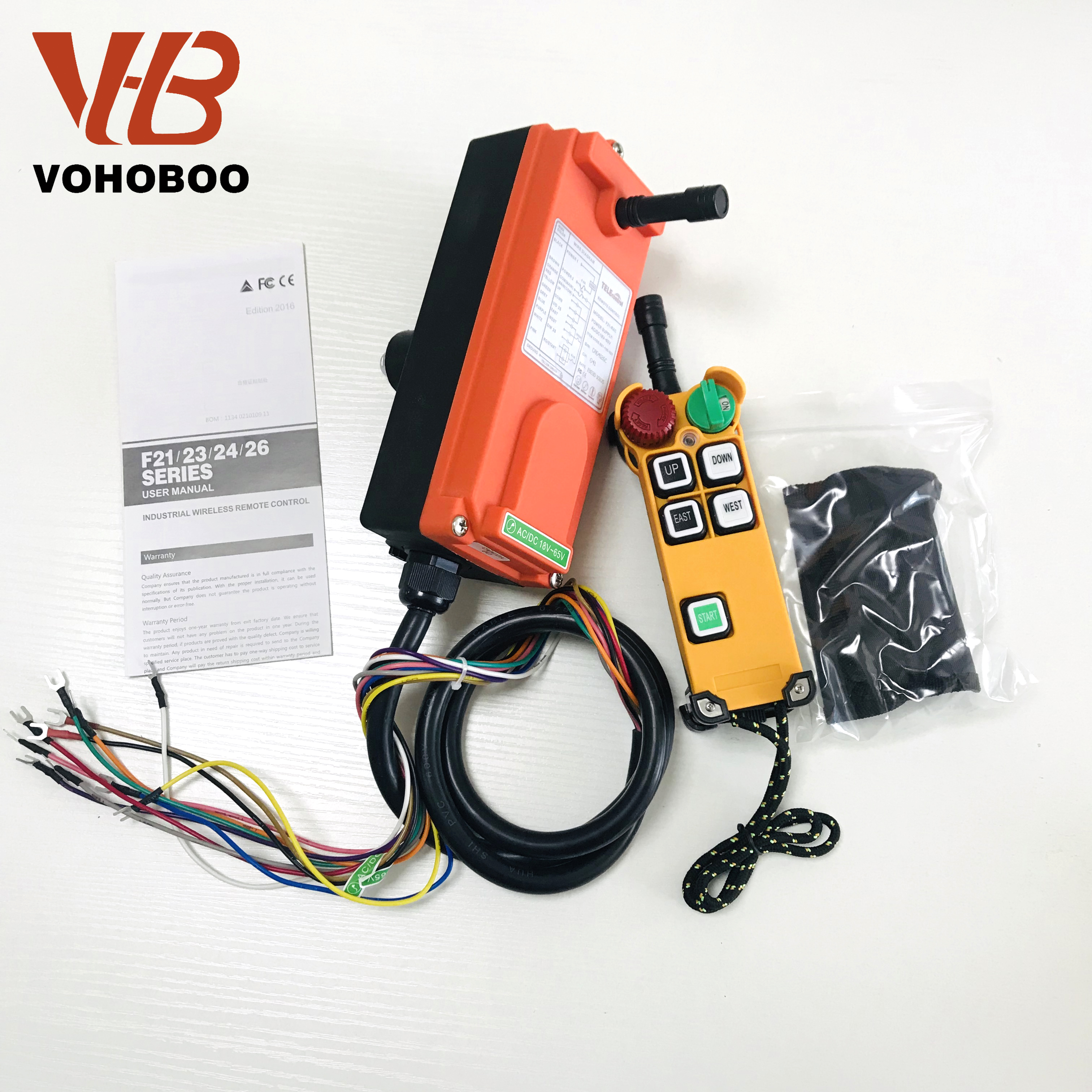 F21-4S/4D 4 functions single speed / dual speed wireless remote controller for monorail crane 