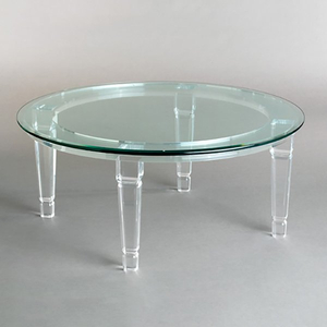 Modern Dining Room Table French Dining Table Acrylic Round Dining Table Set With Glass Top