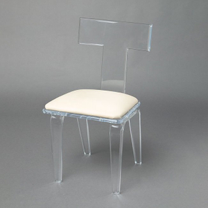 Luxury Acrylic Backrest Chair Plexiglass Wedding Chair Elegant Queen Chair Salon