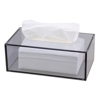 Smoke Color Acrylic Cube Tissue Box Wholesale Lucite Tissue Paper Boxes