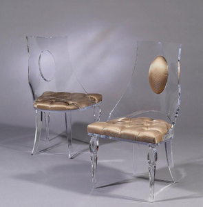 Custom Transparent Acrylic Ghost Chair Luxury Lucite Table Chair For Event / Wedding