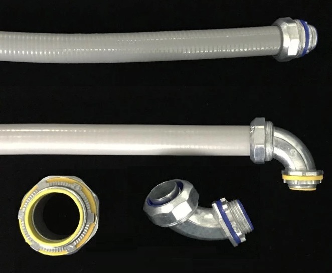 90 Degree Liquid Tight Connector with Insulated Zinc
