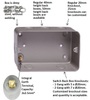 Customized Standard Grounding Switch Box Electric Socket Metal Cald