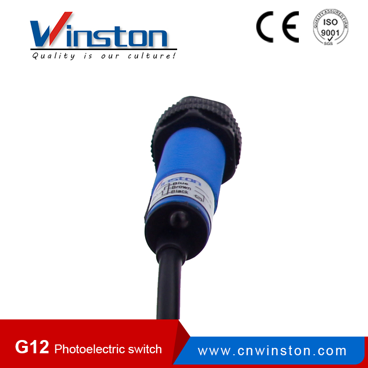 Interruptor del sensor fotoeléctrico Winston G12 PNP / NPN con CE