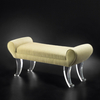 Confortable Home Furniture Acrylic Legs Bench Acrylic Stools Ottomans