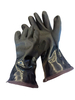 Black PVC gloves for winter 