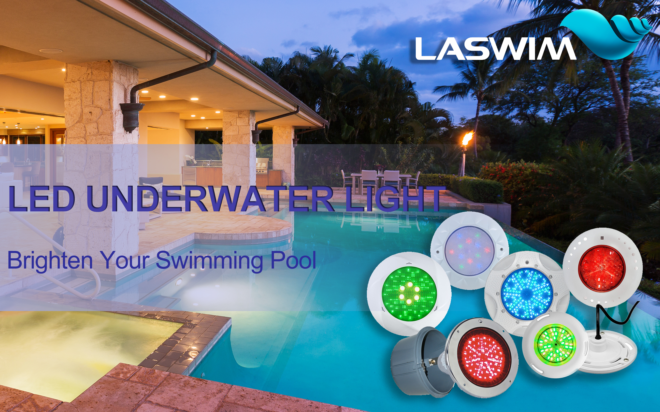Luz de piscina LED LED Laswim