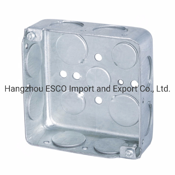 American Standard Pre-Galvanized Steel Metal Electrical Square Box