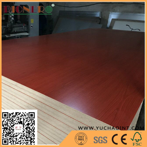 Glossy Wood Grain Cherry Melamine Faced MDF for Furniture 