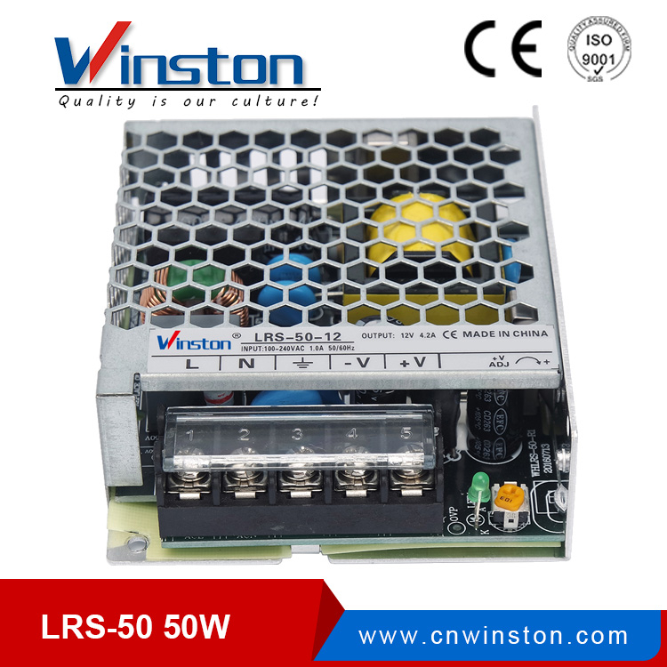 Winston LRS- 50W nueva serie de salida única 50W 5V a 48V fuente de alimentación conmutada
