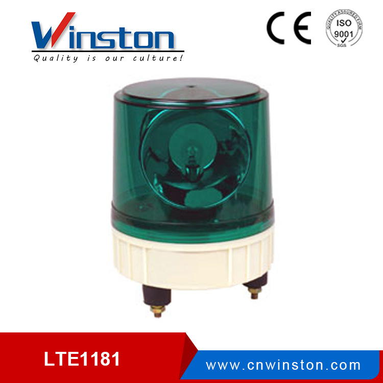 Luz de advertencia giratoria de bulbo rojo LTD-1181 (Φ180) DC12V 24V AC110V 220V