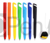 2 in 1 phone holder pen advertising promotional plastic ball pen in triangle shape large printing area with factory cheap price