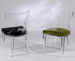 Modern Design Acrylic Dinning Furniture Side Chair with Back Rest