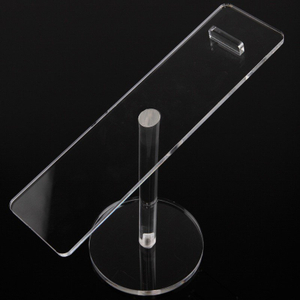 Custom Size Clear Acrylic Shoes Display Stand With Round Bottom For Shopping Mall Shoes Display