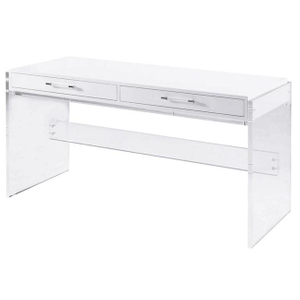 Commercial Office Table Manager Console Table Office Desk with Acrylic Panel Legs