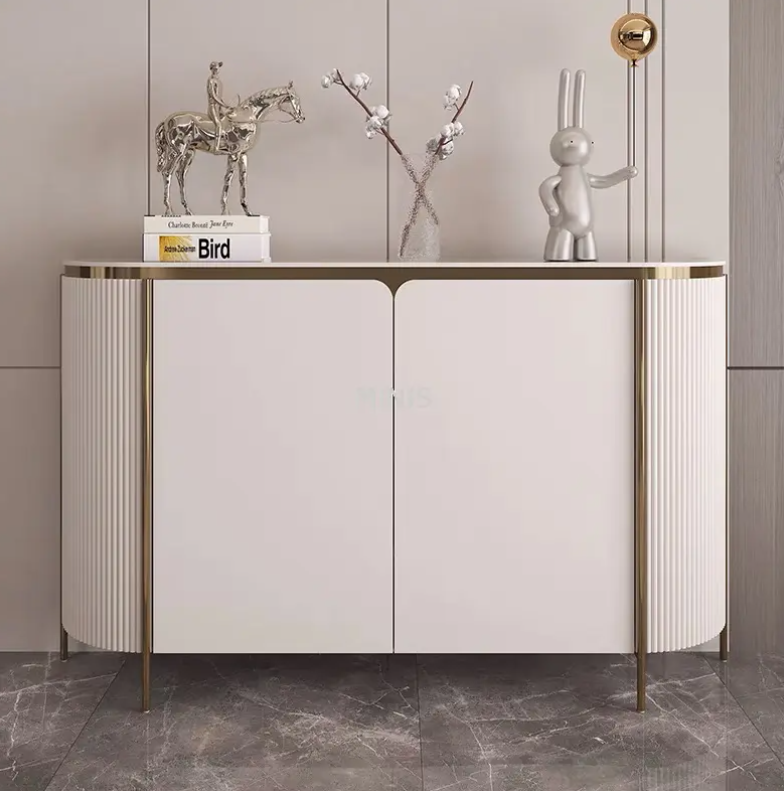 Modern Living/Dining Room Beige Storage Cabinet Sideboard Buffet de rangement beige pour salon/salle à manger moderne