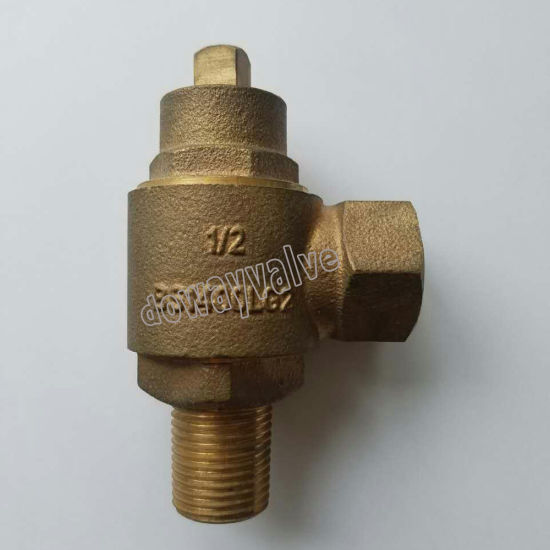 Válvula de casquillo de compresión macho de bronce bronce