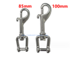  85mm,100mm Marine-grade 316 Stainless Steel Scuba Diving D Shackle Bolt Snap for Attaching Accessories: Lights, Gauges, Cameras and Bags