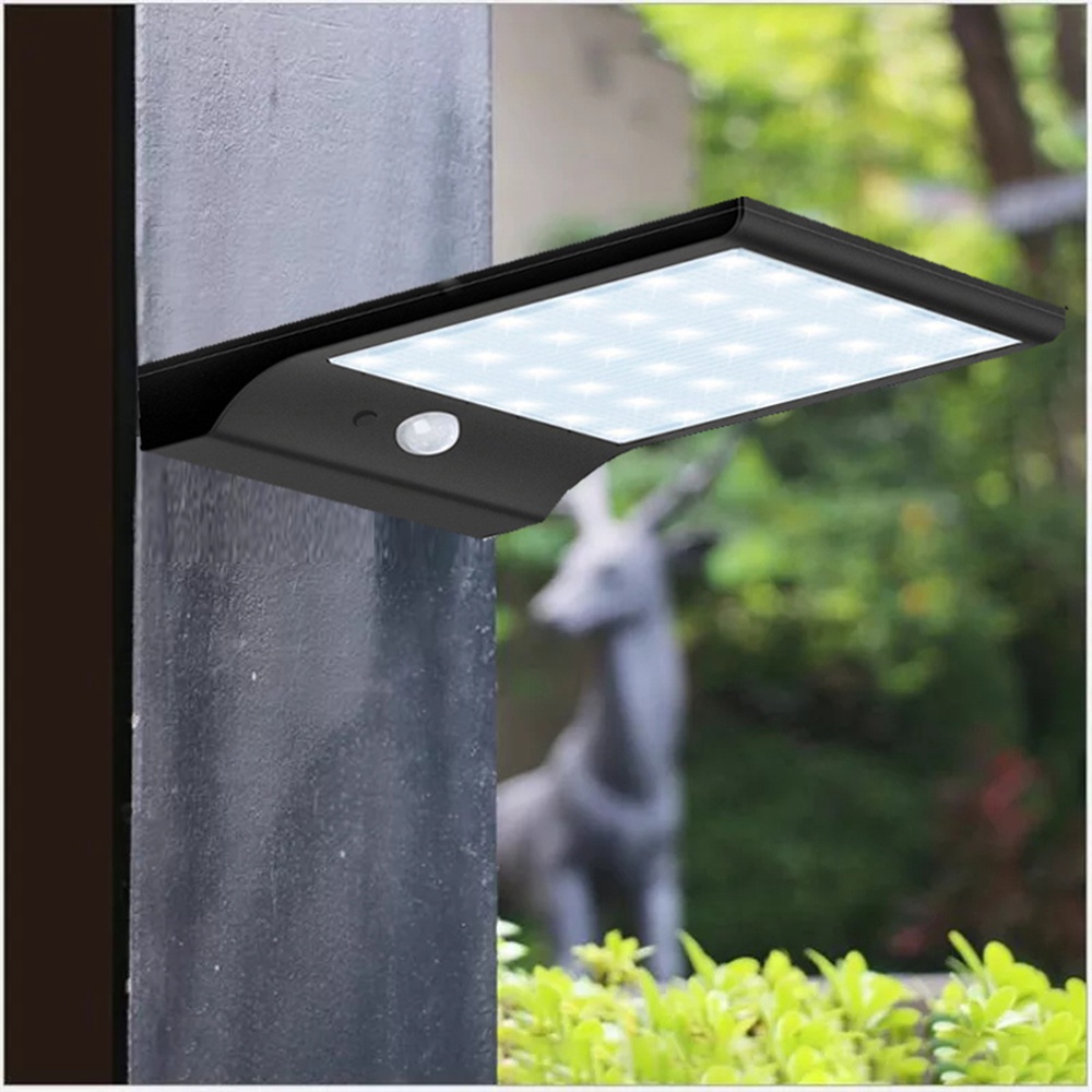 Waterproof Solar Powered LED Solar Garden Lamp Flat Panel Ultra Thin Motion Sensor 36 LED Wall Mounted Lamp