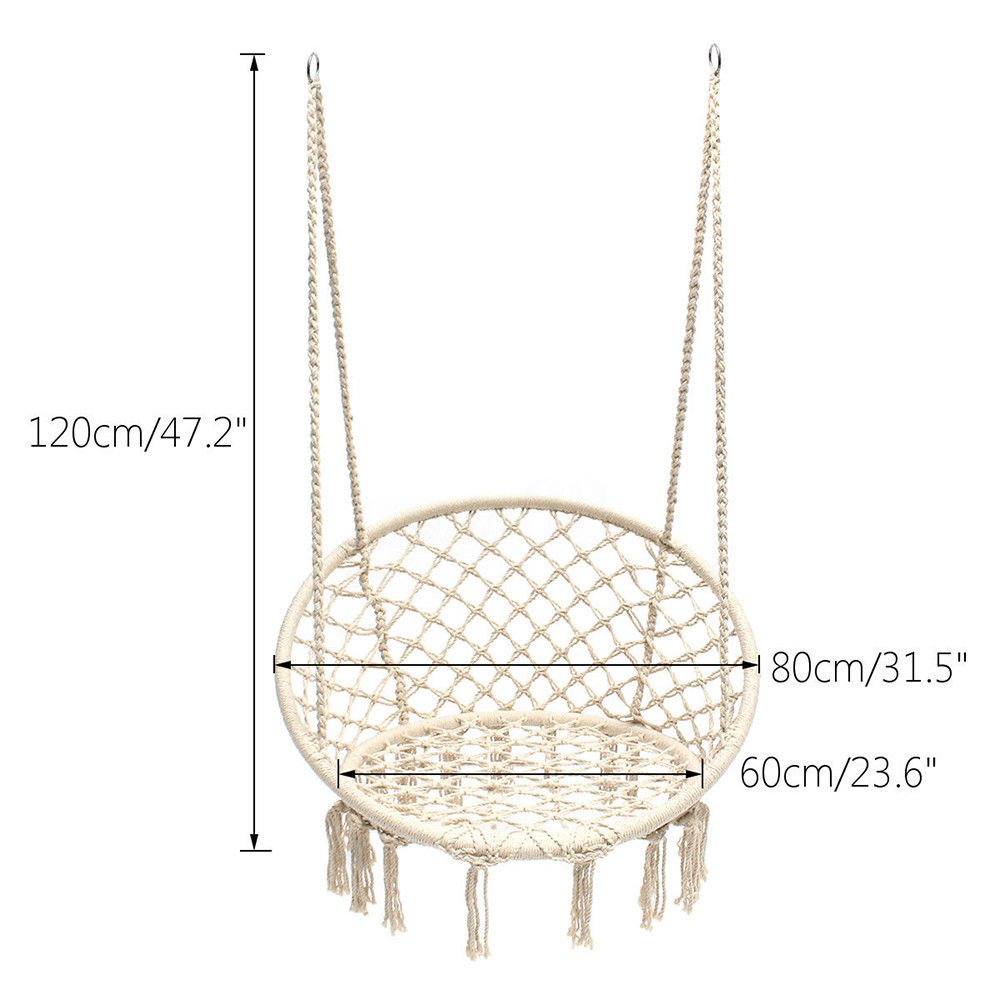 Cotton Rope Garden Chair Swing Hammock