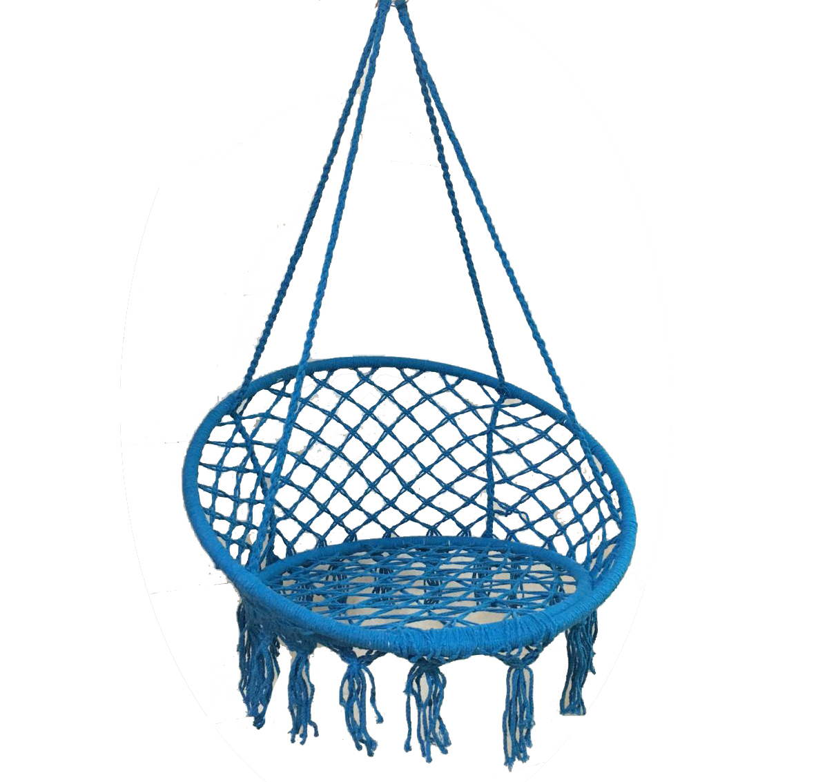 blue swing chair