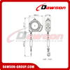 DSPE-06(S)-LE Línea de vida autorretráctil de seguridad de acero inoxidable con gancho de seguridad de acero