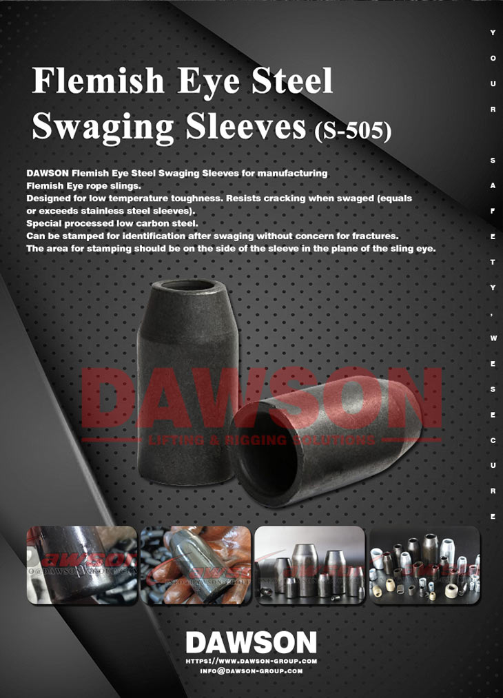 Manguitos estampados de acero con ojo flamenco para cable de alambre (DS-505) - Dawson Group Ltd. - Fabricante, proveedor y f&aacute;brica de China
