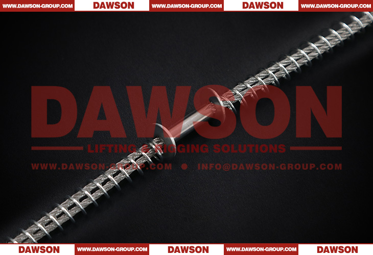 Cable de seguridad Whipcheck resistente a la corrosi&oacute;n y al &oacute;xido de acero al carbono galvanizado DAWSON Cable de control de l&aacute;tigo de manguera a manguera - Dawson Group Ltd. - Fabricante, f&aacute;brica de China