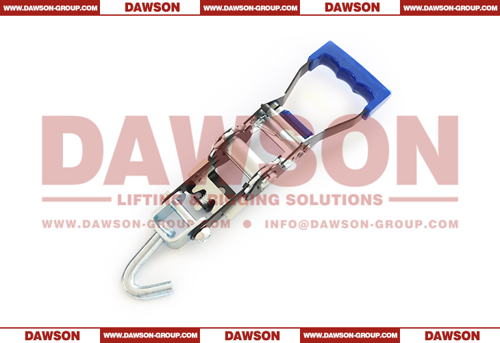 DAWSON Hebilla de amarre con trinquete de 35 mm x 3 T x 200 mm con mango de goma azul extralargo con bloqueo de seguridad y gancho giratorio en forma de J, hebilla de amarre - Dawson Group Ltd. - Fabricante, proveedor de China