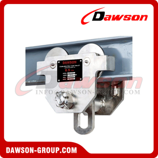 DAWSON DS-ST-GCT AS/NZS1418.2-1997 Carro de empuje de acero inoxidable, carro liso, abrazaderas para carro