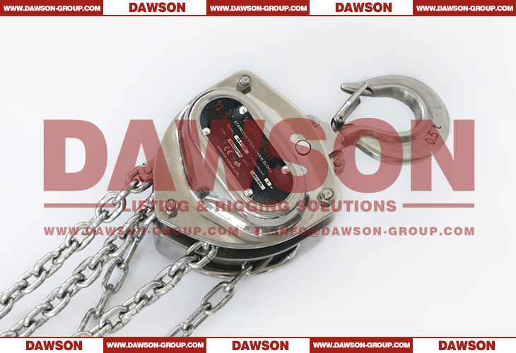 Polipasto de cadena de acero inoxidable DAWSON DS-ST-C 0.5T, bloque de cadena SS 500 kg, polipasto de cadena manual - Dawson Group Ltd. - Proveedor y fabricante de China