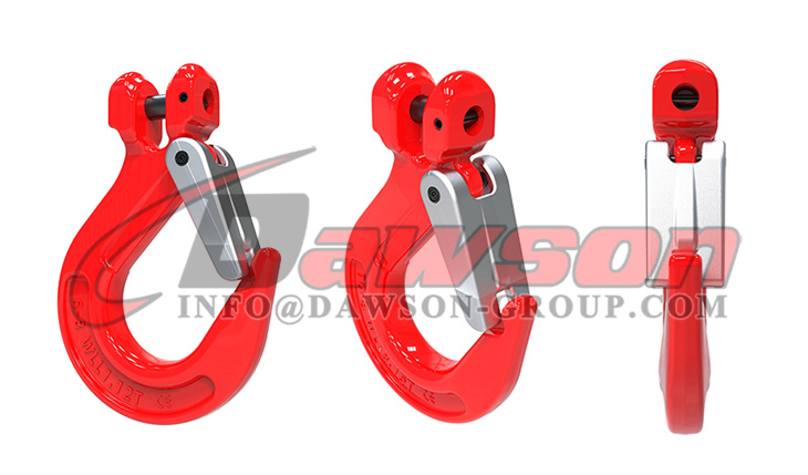 Gancho de eslinga de horquilla DS012 G80 con pestillo fundido para eslingas de cadena de elevaci&oacute;n de gr&uacute;a - Dawson Group Ltd. - Proveedor y fabricante de China