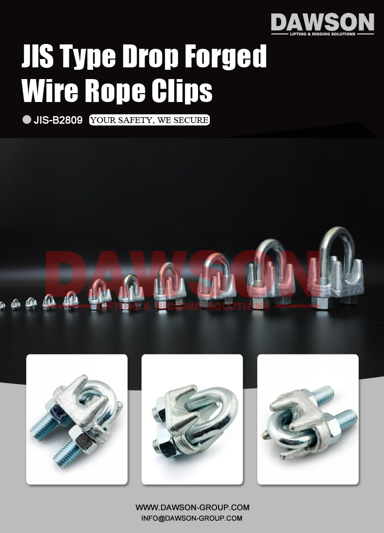 Clips para cable de alambre forjado tipo JIS JIS-B2809 - Dawson Group Ltd. - Fabricante, proveedor y f&aacute;brica de China