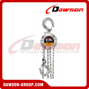 DSVX Polipasto de cadena de aluminio pequeño con rotación de 360°, bloque de cadena liviano para elevación