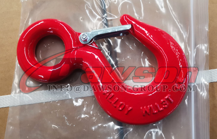 Gancho para cabestrillo con ojo G80 con pestillo para cadena de elevaci&oacute;n, Gancho para cabestrillo con ojo DS039 G80 con pestillo - Dawson Group Ltd. - Fabricante, proveedor y f&aacute;brica de China