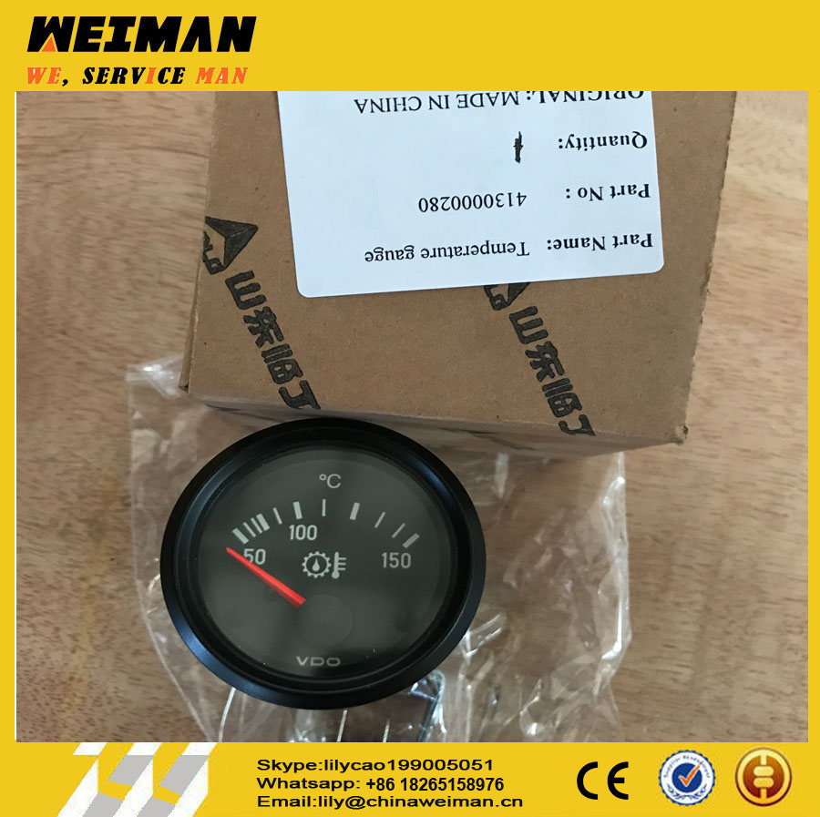 SDLG PARTS HYDRAULIC THERMOMETER YWBVDO 4130000280 FOR LG958 LOADER WITH BEST PRICE