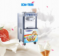 Floor Stand Double Cooling System Frozen Soft Ice Cream Machine