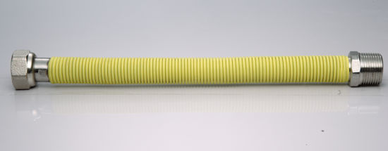 Manguera de gas flexible corrugada al por mayor de la fábrica de China con PVC amarillo