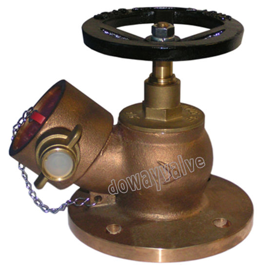 Válvula de boca de incendios de bronce con patrón de babero