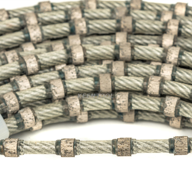Fio de diamante mono de injeção de plástico para blocos, corte de lajes, serragem e perfilamento 