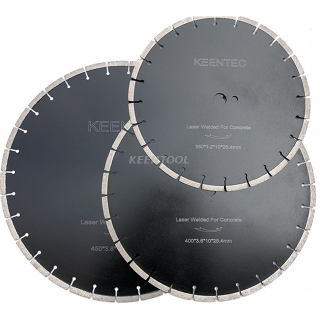 Hojas de sierra de corte de diamante segmentadas soldadas con láser para corte de hormigón