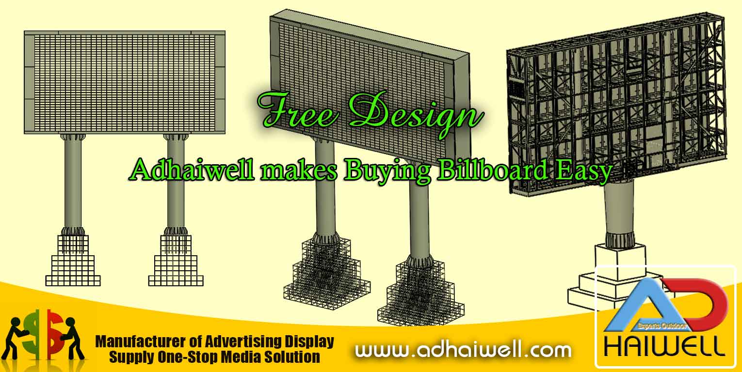 Diseño gratuito para estructura de vallas publicitarias LED.
