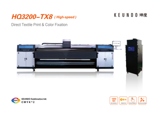 HQ3200-TX8 128" Direct textile print & color fixation with Ricoh 8pcs GEN6